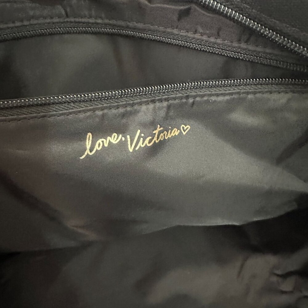 Victoria's Secret Leopard Print Tote Bag Beach Bag Overnight Tote Weekender - Picture 6 of 8